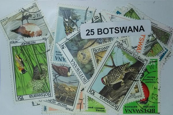 lot de timbres du Botswana